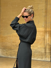 Charger l'image dans la galerie, MaxMara Robe Chemise Asymétrique Noir