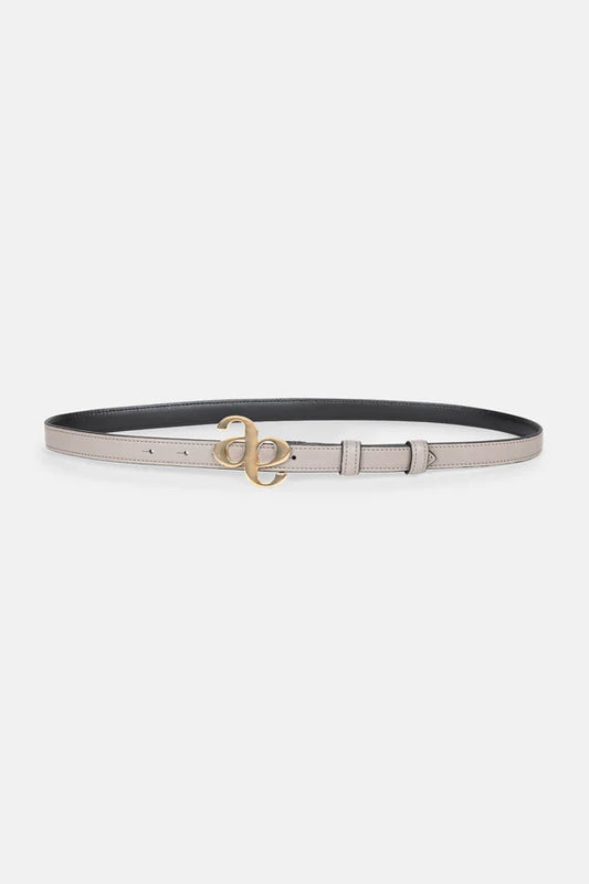 AME Ceinture en Cuir Loulou Gris – vue 2