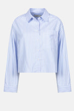 Charger l'image dans la galerie, AME Chemise Courte Ocean Rayures Bleu Clair