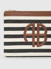 Charger l'image dans la galerie, ANINE BING Pochette Lili Black And Natural Stripe