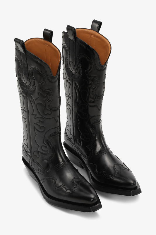 GANNI Bottes Western Black – vue 2