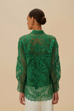 Charger l'image dans la galerie, FARM RIO Chemise Green Landscape Guipure