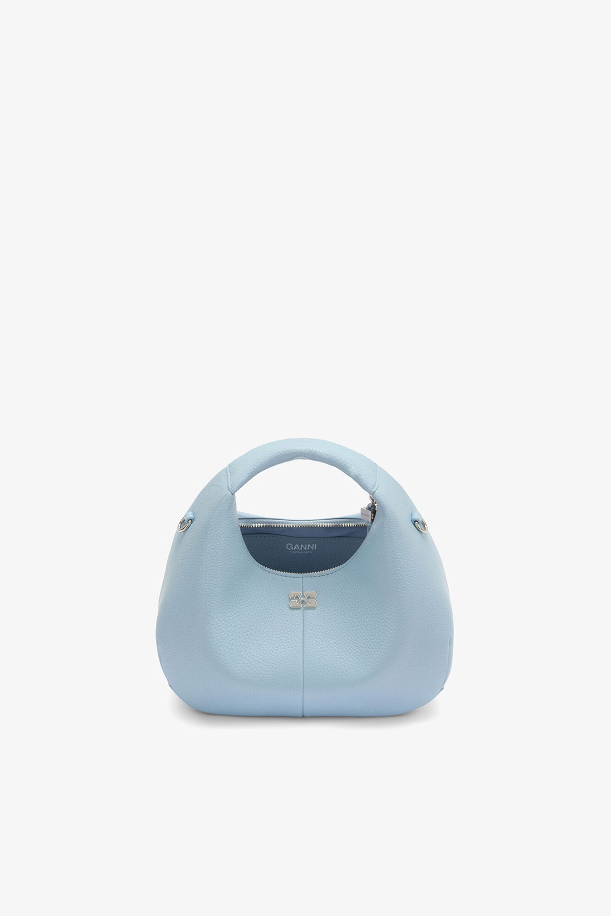 GANNI Sac Hobo Mini Bleu – vue 3