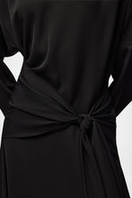 Charger l'image dans la galerie, GANNI Cady Crepe Draped Mini Dress - Black