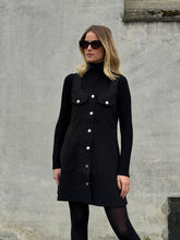 Charger l'image dans la galerie, GANNI Mini Robe en Crêpe Noir