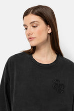 Charger l'image dans la galerie, ÂME T-shirt Oversize Manches Longues Noir Vintage