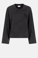 Charger l'image dans la galerie, ÂME T-shirt Oversize Manches Longues Noir Vintage