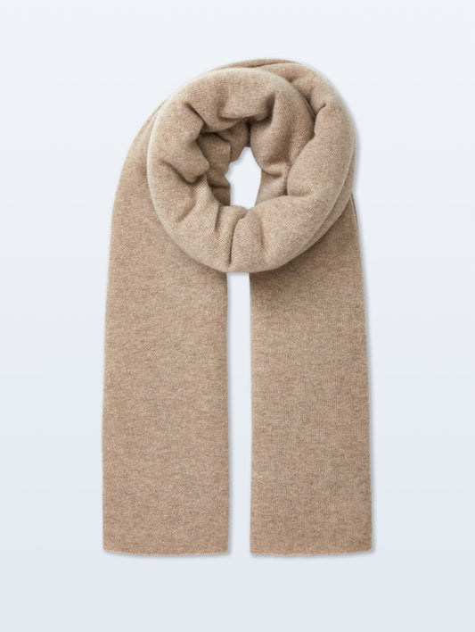 WHITE+WARREN Écharpe en Cachemire Taupe Chiné – vue 2