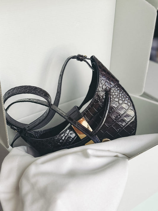 MOULIEBRE Sac Orea Small en Cuir Effet Croco – vue 2