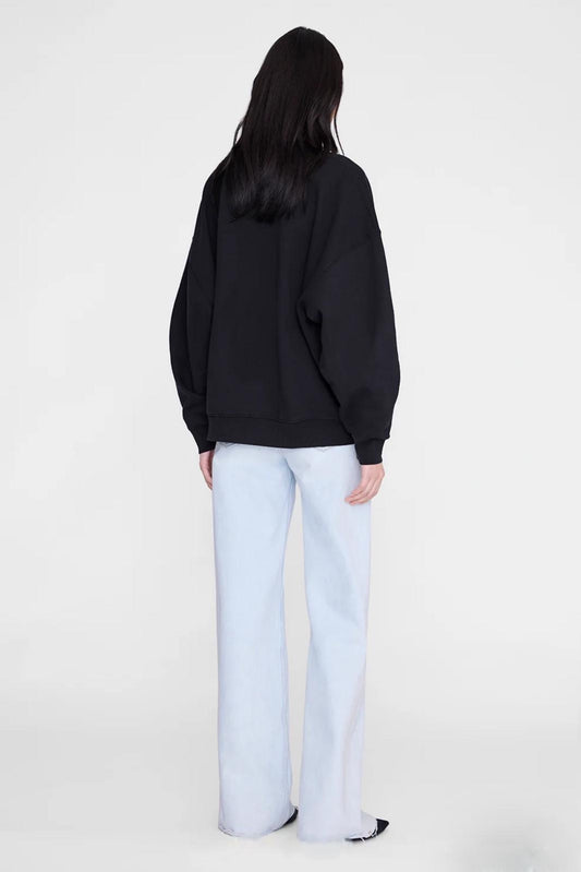 ANINE BING Sweat Miles Collegiate Vintage Black – vue 2