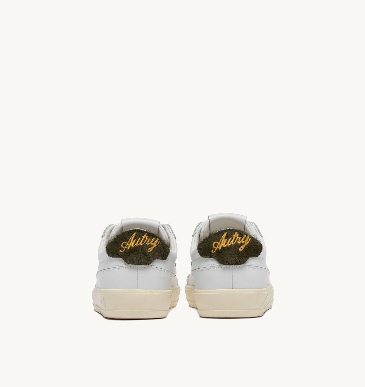 AUTRY Baskets Windscape Low en cuir blanc et military, détail