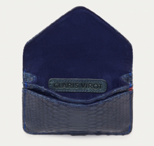 Charger l'image dans la galerie, Porte Cartes Python Alex Bleu Marine CLARIS VIROT