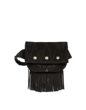 Charger l'image dans la galerie, Sac Jerry banane Croûte Velours Noir JEROME DREYFUSS