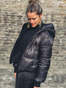 MaxMara Doudoune Courte Réversible Rembourrée en Alpaga et Laine