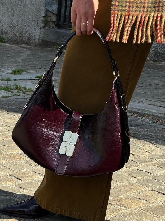 GANNI Sac Kat Small Deep Shine Demitasse