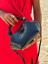 Charger l&#39;image dans la galerie, GANNI Black Croco Patent Small Bou Bag
