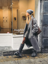 Charger l&#39;image dans la galerie, 8PM Long Manteau Croisé Gris
