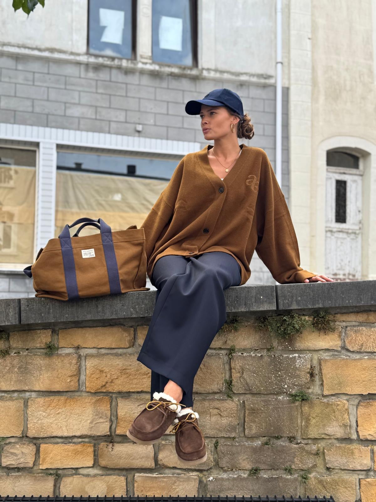 AME Gilet en Maille Olympia Marron – vue 5