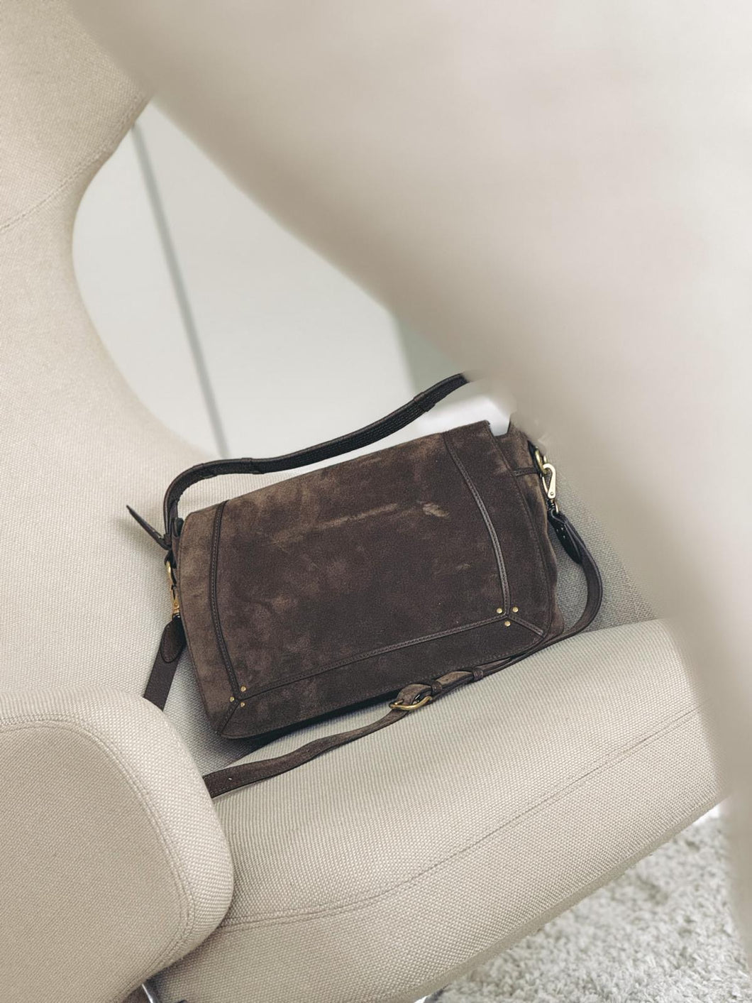 JÉRÔME DREYFUSS Sac Pepito L Cuir Savane