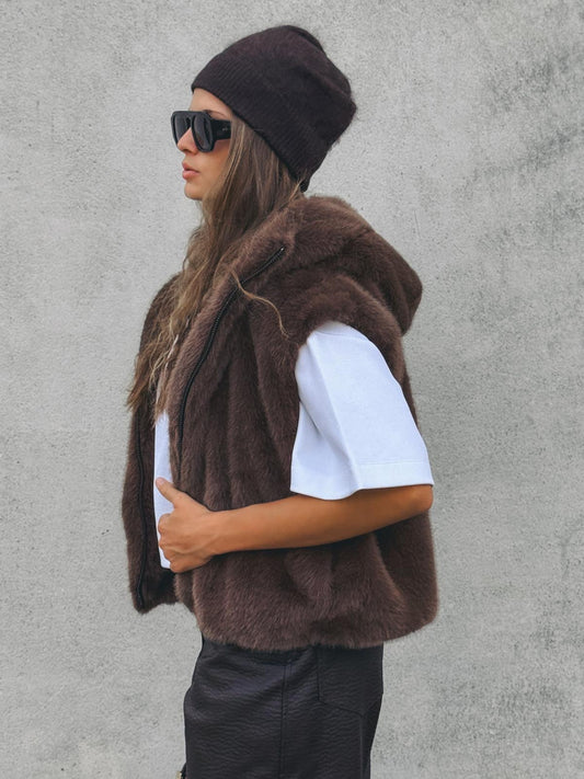 BLONDE NO.8 Gilet Ashley Brun Foncé