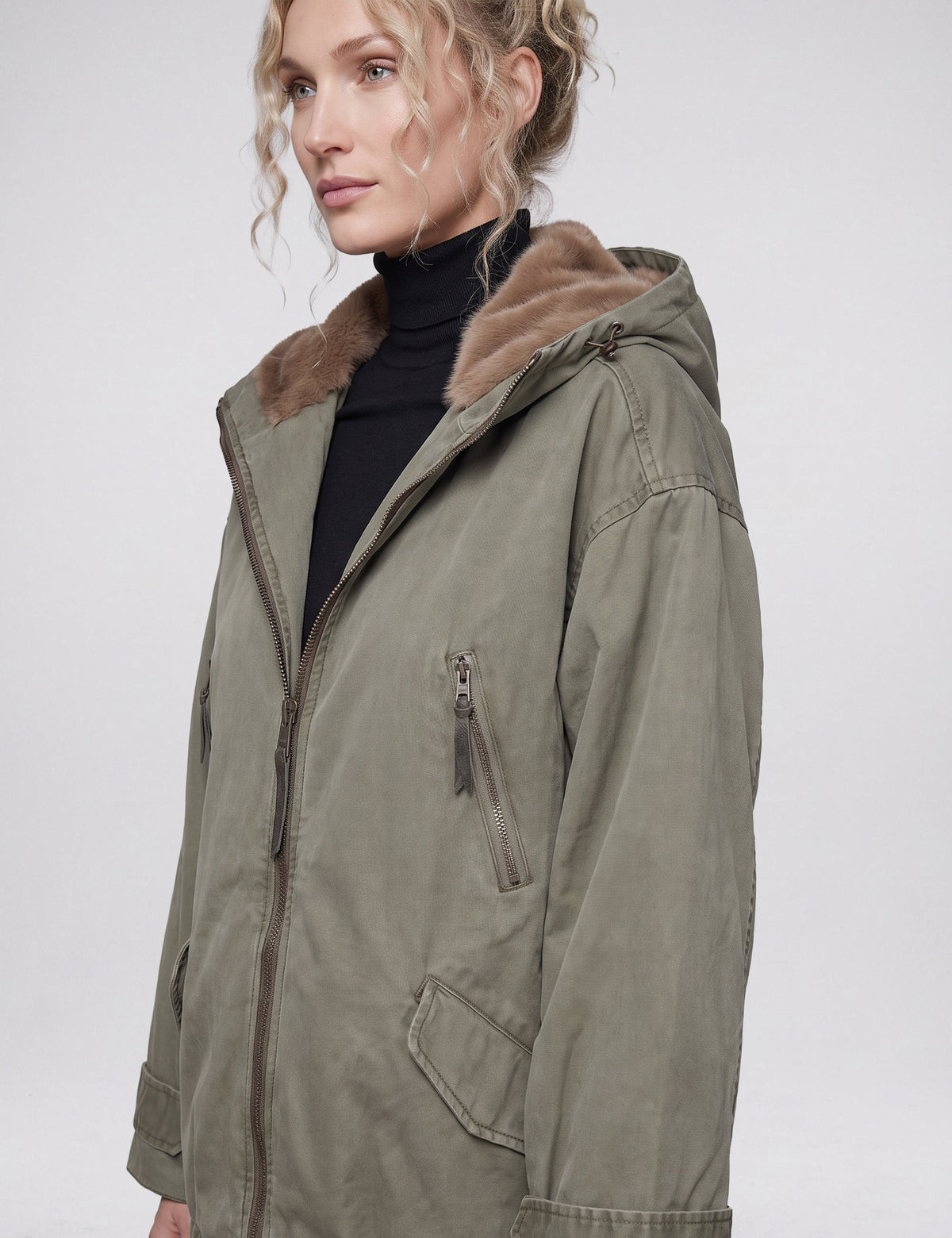 BLONDE NO.8 Veste Bella kaki, détail