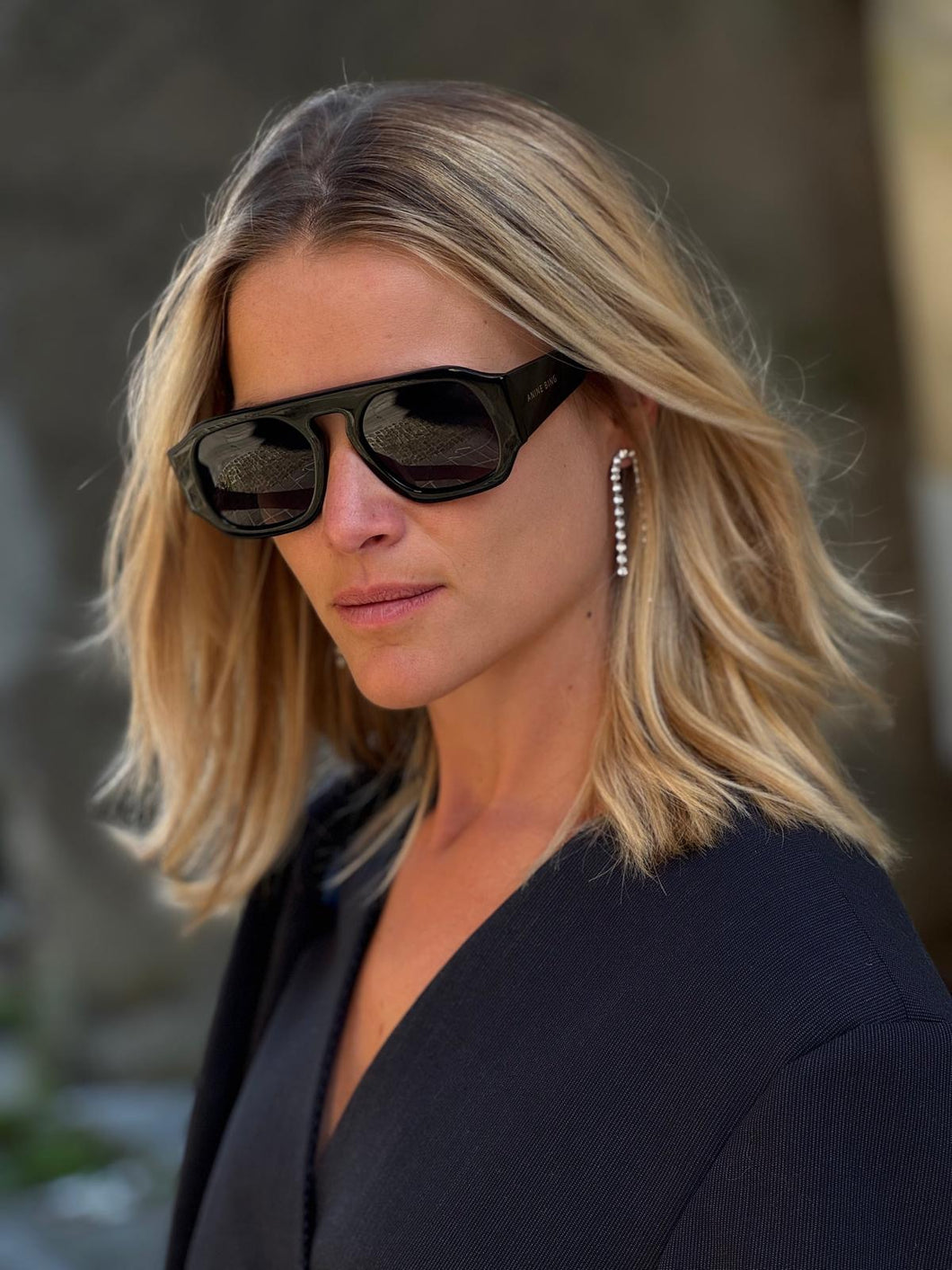 ANINE BING Lunettes Preston Black