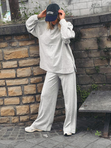 ODILE & GASTON Pantalon Souple Gris Chiné