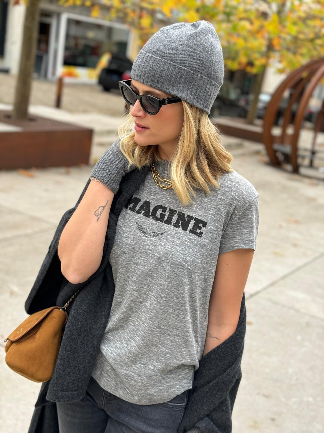 ZADIG&VOLTAIRE T-Shirt Woop Imgine Gris Chiné