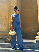 Charger l'image dans la galerie, MaxMara Combinaison Donata Bleu Nuit en Satin Léger(
