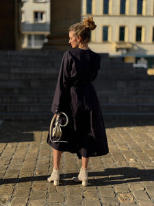FORTE_FORTE Longue Robe Marine