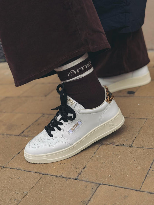 AUTRY Baskets Medalist Low White/Leopard