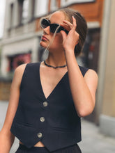 Charger l&#39;image dans la galerie, FORTE_FORTE Collier Ras de Cou Cristaux Noirs
