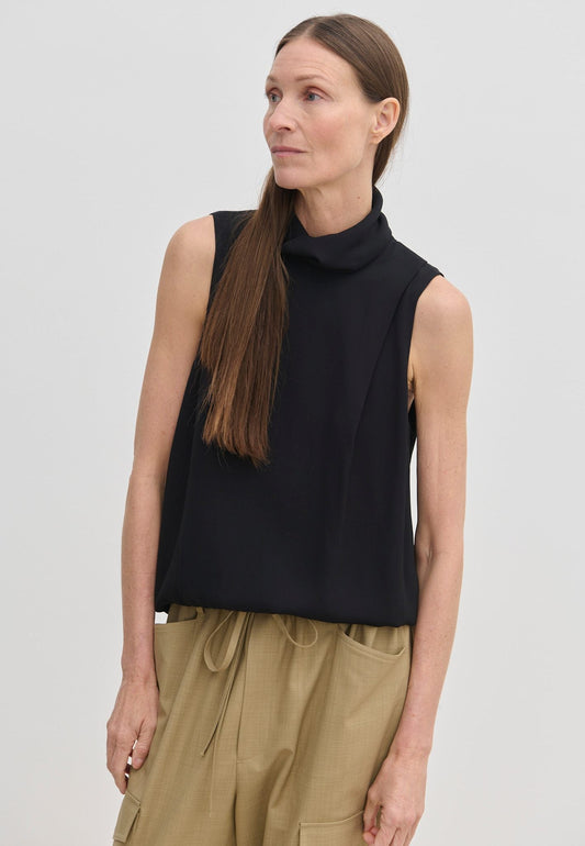 BIRGITTE HERSKIND Top Loa noir, vue de face