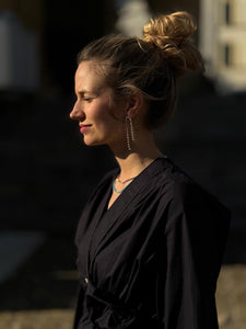 FORTE_FORTE Longue Robe Marine