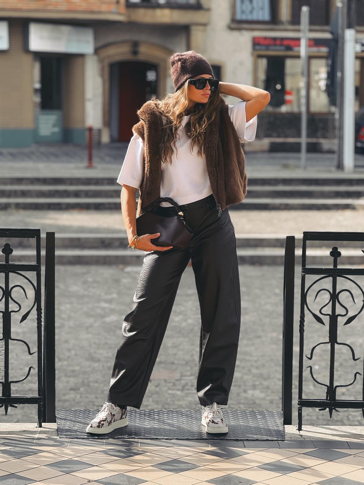 BLONDE NO.8 Gilet Ashley Brun Foncé