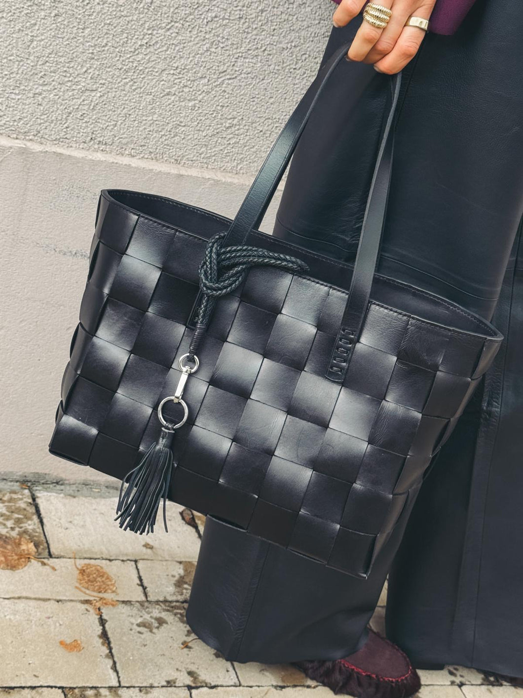 DRAGON DIFFUSION Sac en Cuir Japan Tote Black