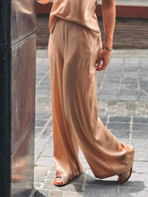 Charger l&#39;image dans la galerie, Pantalon Taille Haute en Satin de Soie Stretch Épais FORTE_FORTE
