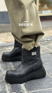 GANNI Bottines Basses Gris Foncé