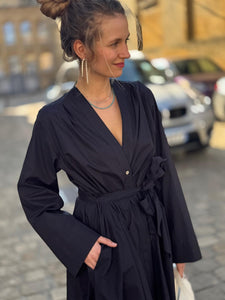 FORTE_FORTE Longue Robe Marine