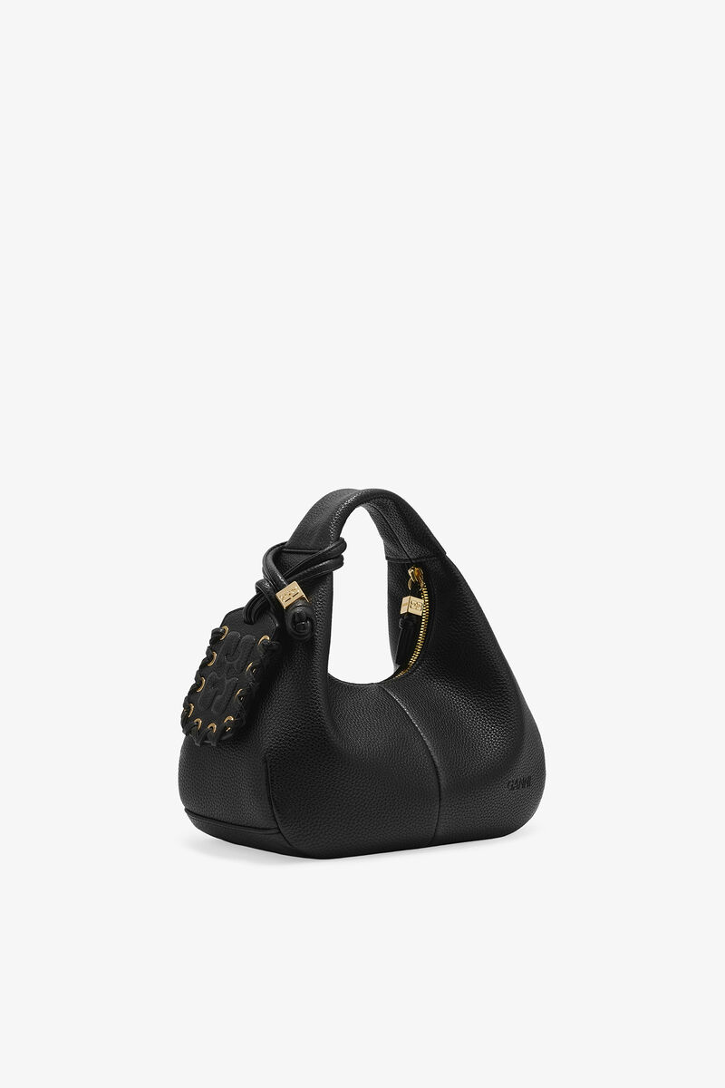 GANNI Hobo Mini Grained - Black 2