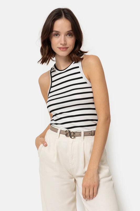 AME Ceinture en Cuir Loulou Gris