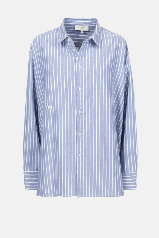 AME Chemise Only Oxford Rayures Bleues