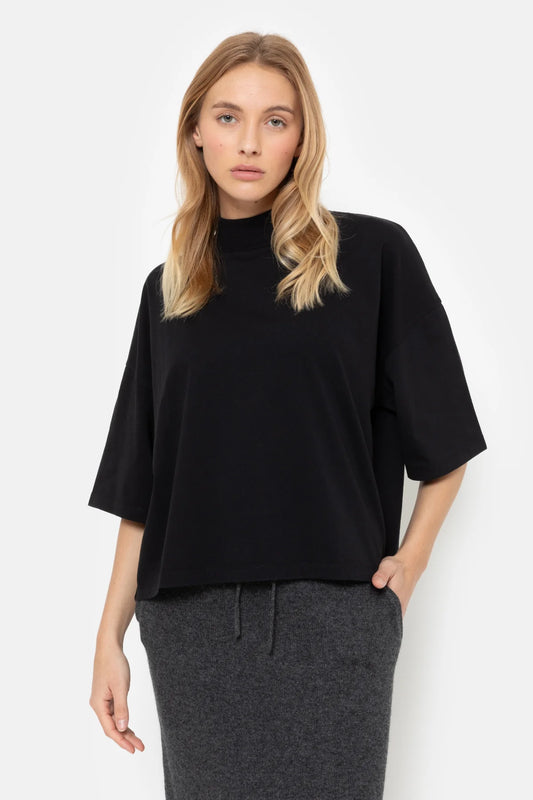AME T-Shirt Member Col Roulé Noir