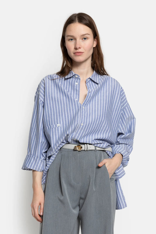 AME Chemise Only Oxford Rayures Bleues