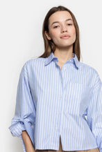 Charger l'image dans la galerie, AME Chemise Courte Ocean Rayures Bleu Clair
