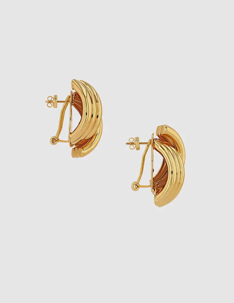 ANINE BING Boucles d’oreilles Crossover Gold