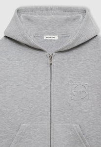ANINE BING Bond Zip Up Hoodie Heather Grey