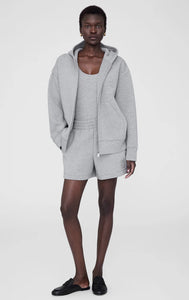 ANINE BING Bond Zip Up Hoodie Heather Grey