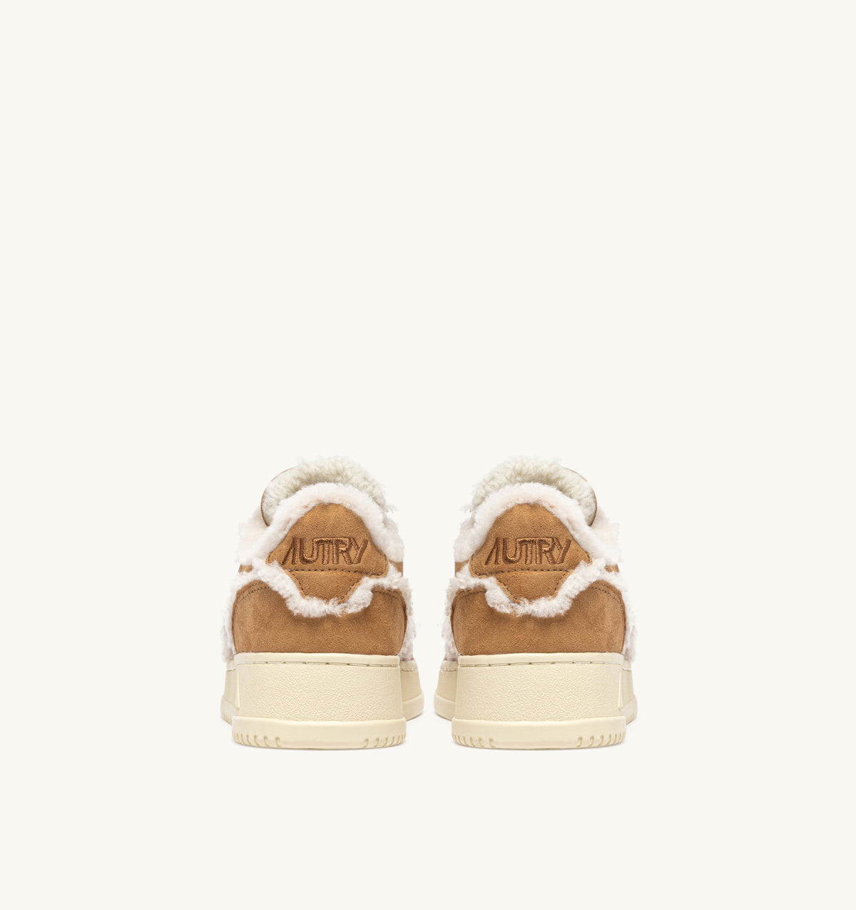 AUTRY Baskets Daim Shearling Cognac – vue 3