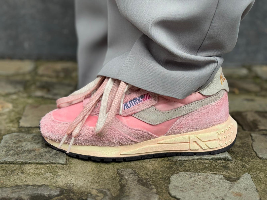 AUTRY Reelwind Super Vintage en Nylon et Daim Rose